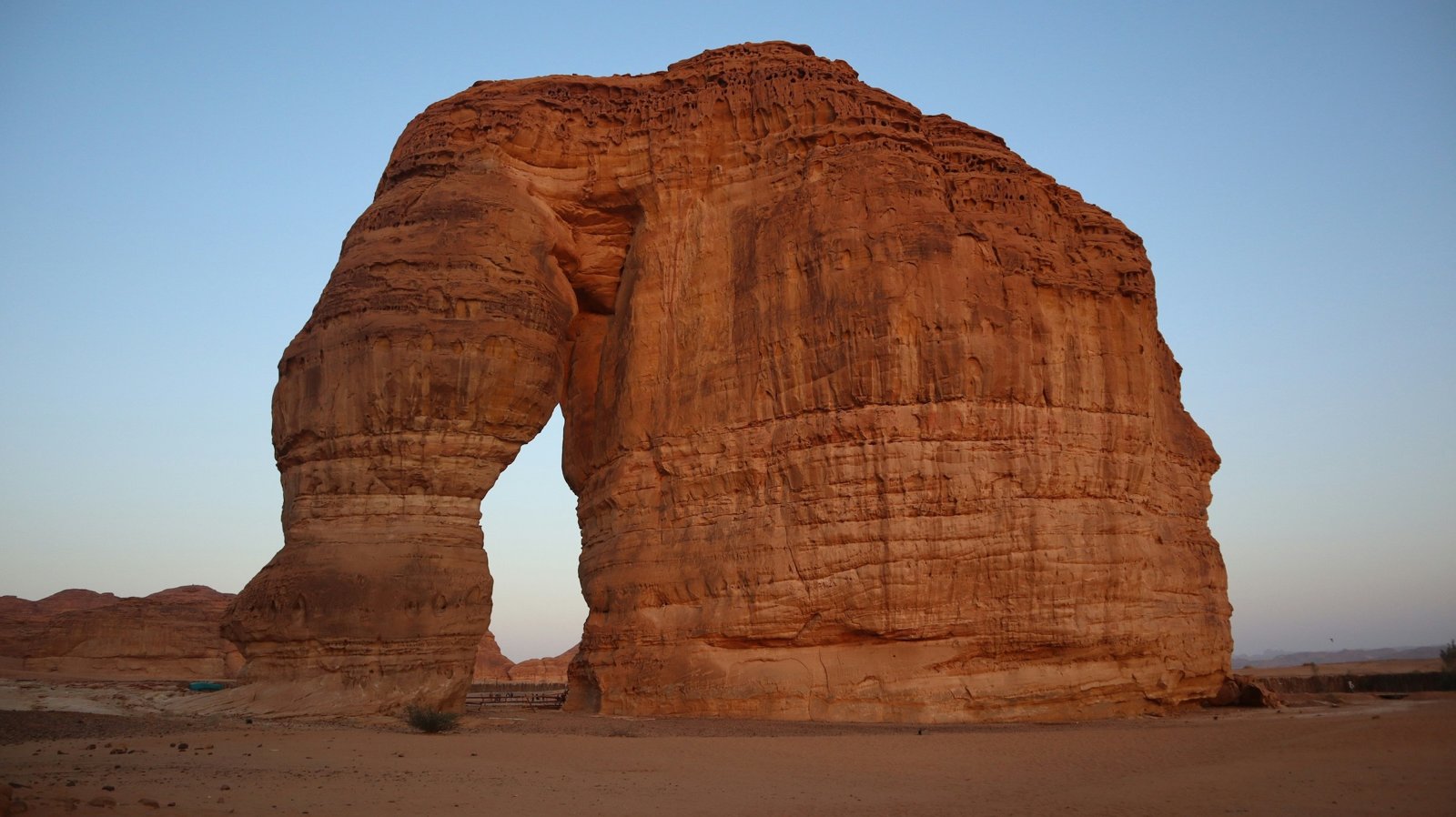 Elephant Rock sandstone formation in AlUla, Saudi Arabia